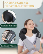 Neck Massager with Heat, Shiatsu Shoulder and Back Massager, Electric Kneading - Image 7
