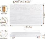 zoocatia Small Wood Tray Pedestal Stand Farmhouse Bathroom Decor Decorative - Image 2