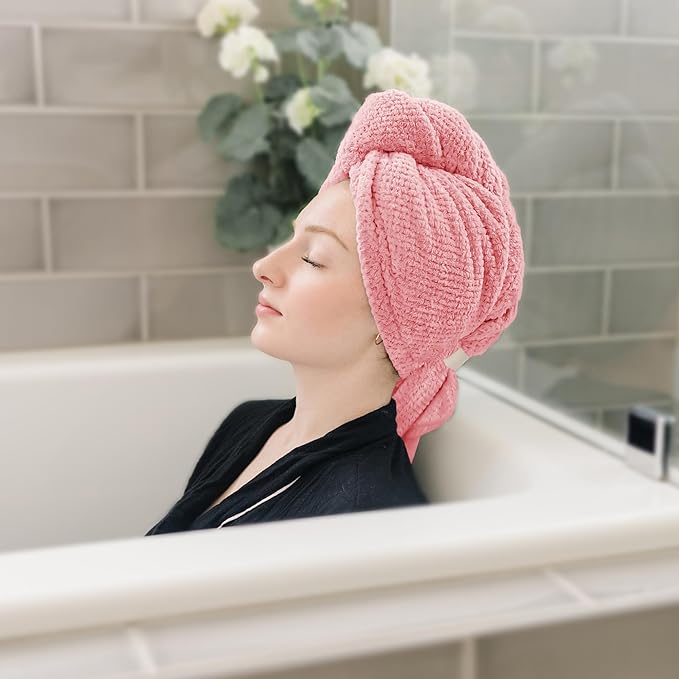 ROLSHOL 2 Packs Large Microfiber Hair Towels - Image 4