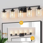 L LOHAS LED 5-Light Bathroom Light Fixtures Over Mirror, Modern Vanity Lights - Image 7