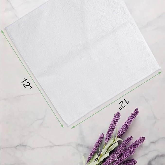 QUBA LINEN 100% Cotton Washcloth Set – Soft, Absorbent Face Towels - Image 2