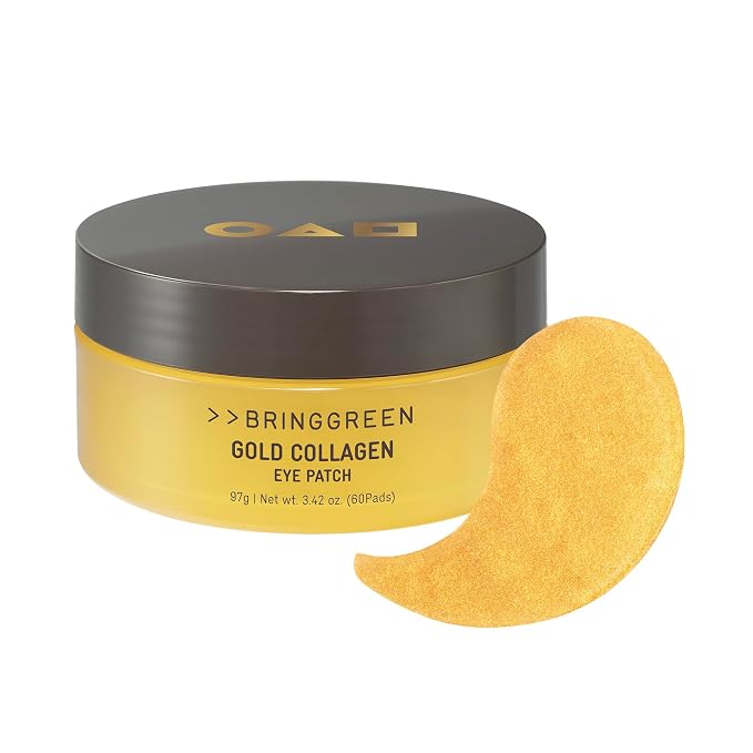 BRING GREEN Gold Collagen Eye Patches 60 Count, Hydrating Firming Under Eye Mask by BRINGGREEN