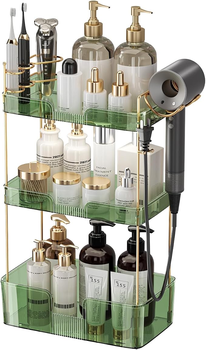 Akinbas 3 Tier Bathroom Organizer Countertop Makeup Perfume Tray Skincare by AKINBAS