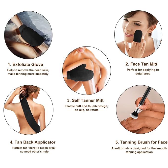 5-in-1 Self Tanner Mitt Applicator Kit - Image 3
