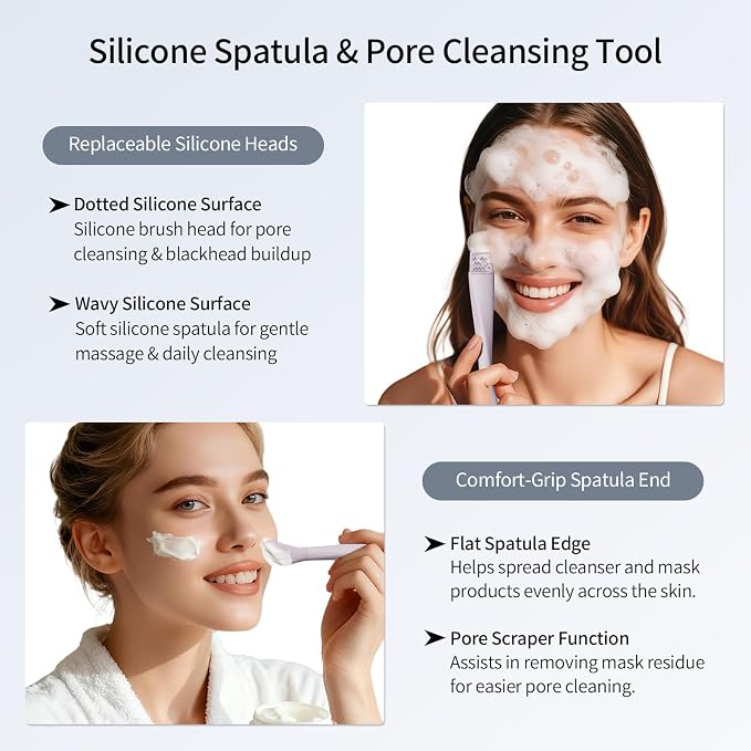 Blackhead Remover Tool, Stainless Steel Face Scraper, Skin Scrubber Face Spatula - Image 5