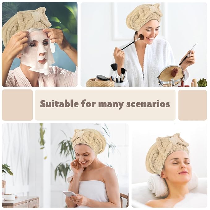 SUNLAND Large Microfiber Hair Drying Caps - Image 6
