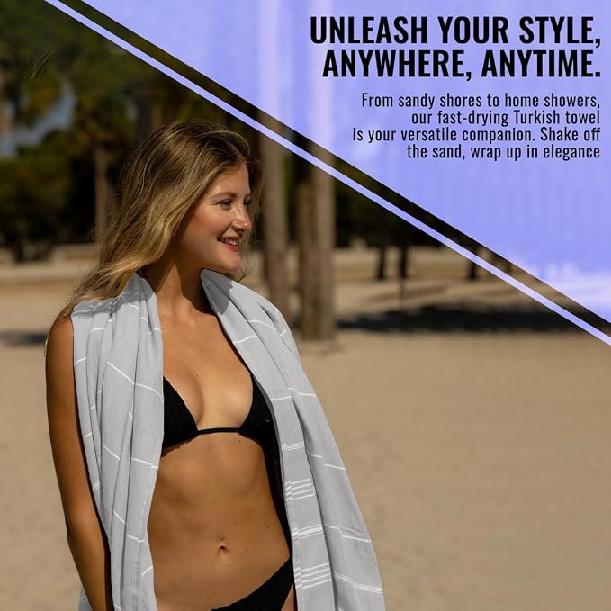 Beach Towel 100% Cotton Turkish Beach Towel Adult 38x70 Inch Pre-washed - Image 7