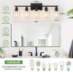 MOKATNG 5-Light Bathroom Light Fixtures, Vanity Light - Image 6