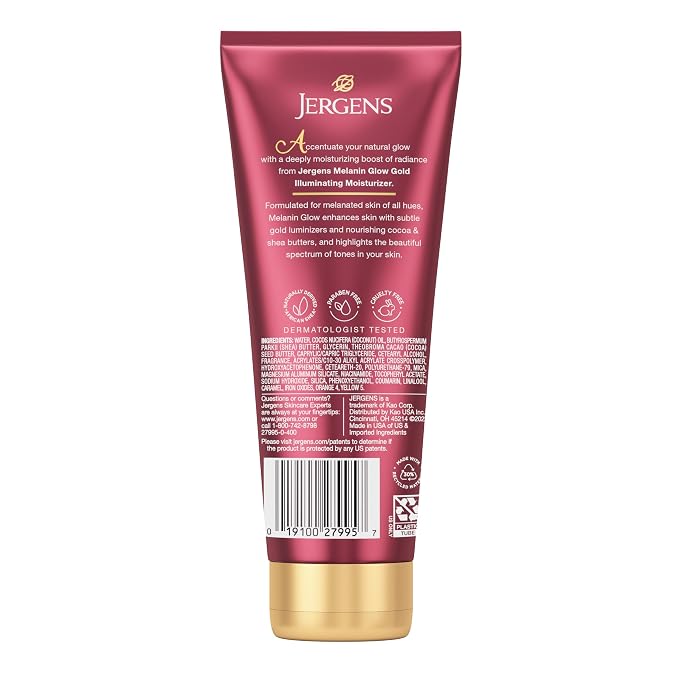 Jergens Hand and Body Lotion, Melanin Glow Illuminating Moisturizer, - Image 2