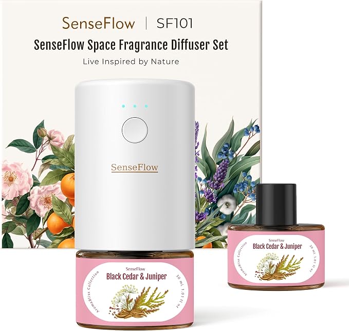 Plug-in Air Freshener for Home, Waterless Essential Oil Diffuser for Bedroom by SenseFlow