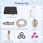 Hibbent 5-spray Filtered Rainfall Shower Head Combo, High Pressure 13'' - Image 8