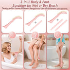 New Foot Brush & Foot File Set, 3-in-1 Foot Scrubber in Shower, - Image 3