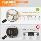 DLLT 6-Light Bathroom Light Fixtures: Nickel Modern Vanity Lights - Image 4