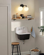 AKEZON 2-Light Black Bathroom Vanity Light Fixture, Modern Minimalist Vanity - Image 3
