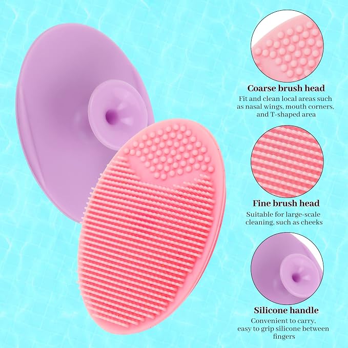 Yokilly Silicone Face Scrubber Exfoliator Brush, Manual Handheld Facial - Image 2