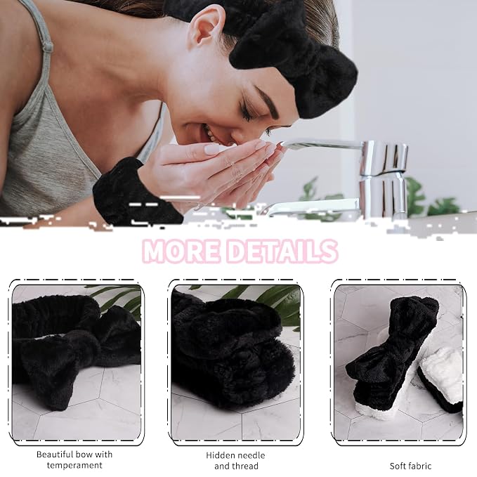 WSYUB Spa Wristbands and Headband Set - Image 5