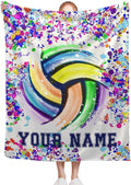 Custom Volleyball Blanket, Personalized Volleyball Blanket, Customized Sport by Padumuttara