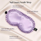 Silk Sleep Mask for Women: 100% Mulberry Silk Eye Mask, Soft Wavy Edge Eye - Image 4