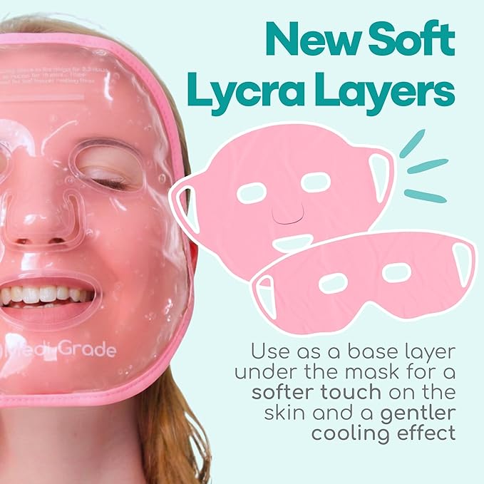 Medi Grade Cooling Ice Face Mask and Cooling Eye Mask - Image 2