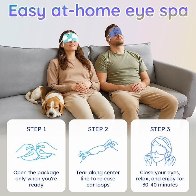 BLOOMORA 16 Pack Steam Eye Mask Variety Set Lavender Chamomile Jasmine and - Image 4