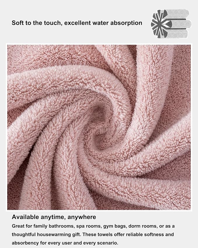 sakano Microfiber Bath Towel Set Ultra Soft Absorbent Speedy Drying Fade - Image 4