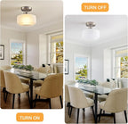 Industrial Nickel Matte Light Fixtures Ceiling Mount, - Image 8