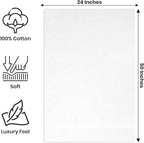 Large Bath Towels Pack of 6 – 24" x 50", 100% Cotton Terry – Soft, Quick-Dry & - Image 2