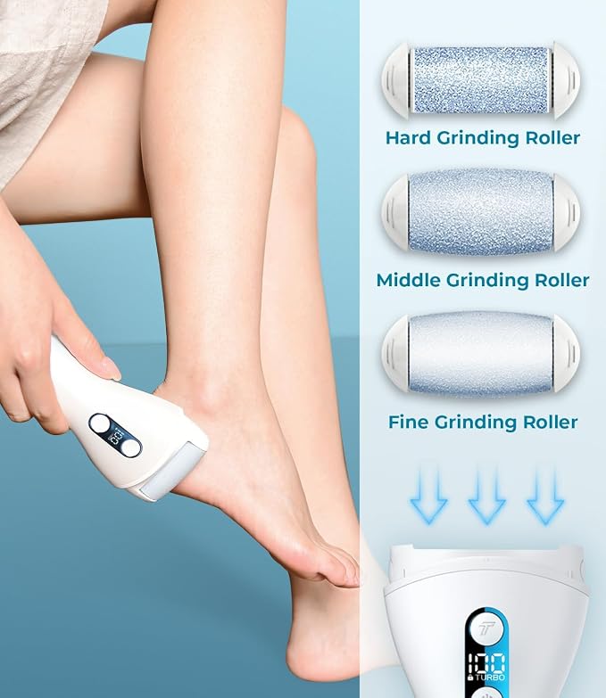 Electric Callus Remover for feet, Rechargeable Foot File Electronic Pedicure - Image 3
