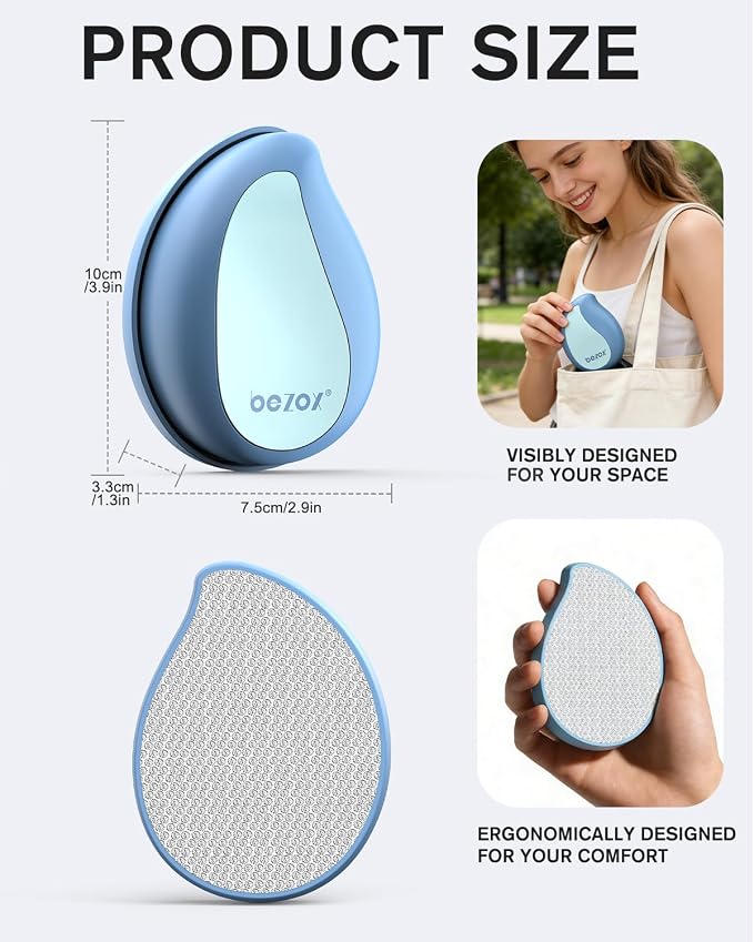 BEZOX Glass Foot File Callus Remover – Professional Foot Scrubber - Image 7