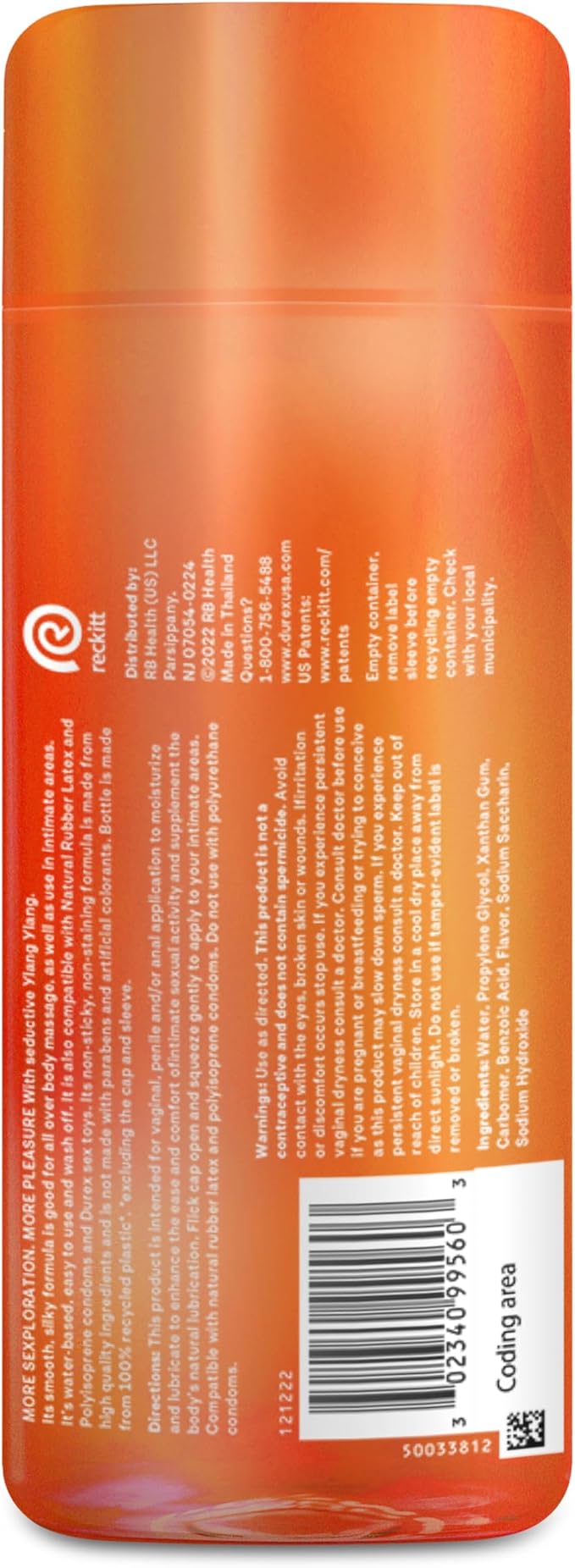 Durex Water Based Lube, Touch & Play Personal Lubricant - Image 2