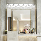 Aipsun Bathroom Vanity Light Crystal Vanity Lighting Fixtures 6 Lights Chrome - Image 2