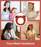 Huachi 2 Packs Cute Cat Spa Headband - Image 3
