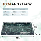 Real Natural Marble Tray for Bathroom, Kitchen and Desktop, Rectangle Genuine - Image 2