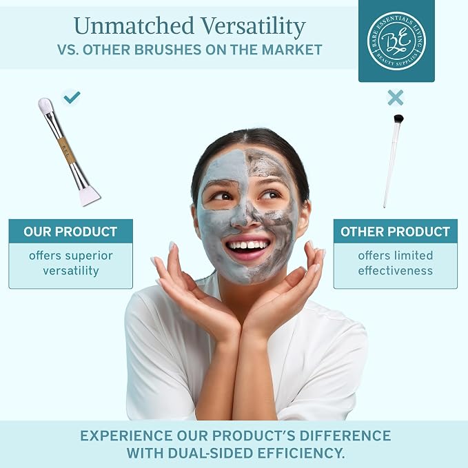 Bare Essentials Living Clay Face Mask Brush Dual Soft Silicone Face Mask - Image 4