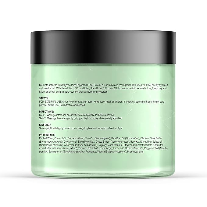Majestic Pure Peppermint Foot Cream, Warming Cream - Image 2