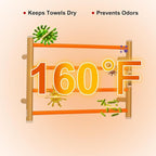 Electric Towel Warmer Rack, Heating Towel Warmer, Timer & Temperature Control - Image 4