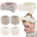 WHAVEL 6PCS Spa Headband and Wristbands Set, Face Wash Headband Wrist Bands by Whavel