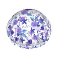 Violet Purple Rose Shower Cap For Women Adjustable Double Waterproof Layers by Wizfuyq