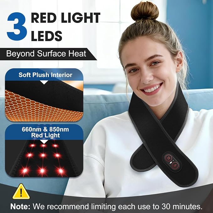 Cordless Neck Heating Pad for Pain, Neck Massager - Image 3