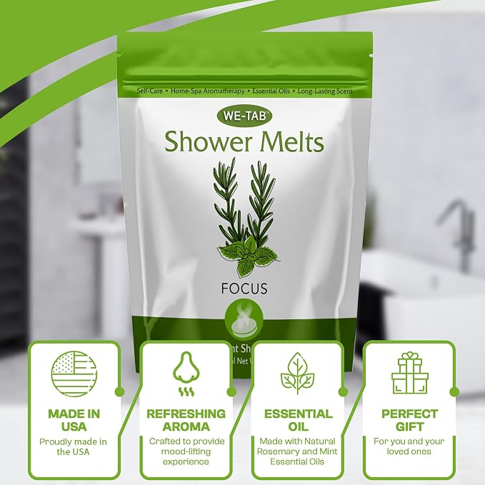 Shower Steamers 10-pk with Essential Oil Aromatherapy to Focus, Long Lasting - Image 2