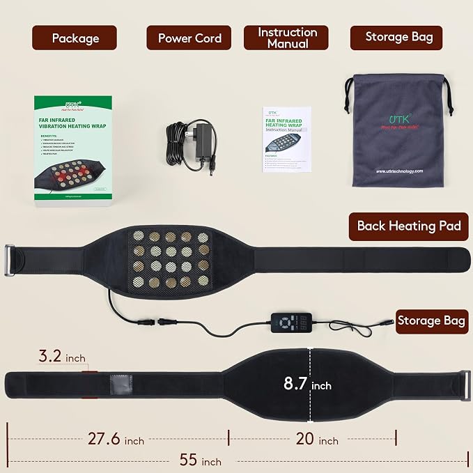 UTK Vibrating Far Infrared Heating Pad - Image 9