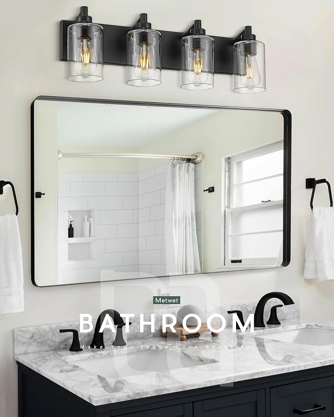 4-Light Bathroom Light Fixtures, Modern Vanity Lighting Fixtures Over Mirror - Image 5
