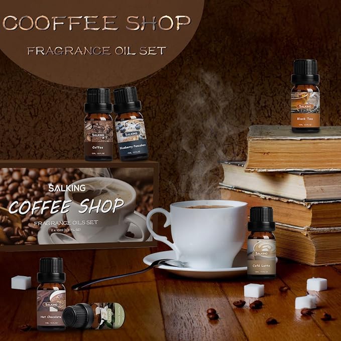 SALKING Coffee Shop Fragrance Oils Set, Premium Essential Oils Set - Image 2