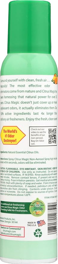 Citrus Magic Natural Odor Eliminating Air Freshener Spray, Fresh Citrus - Image 2