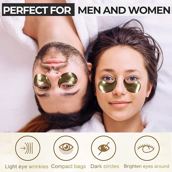 Under Eye Patches, Eye Mask Black Pearl, Puffy Eyes Dark Circles Brighten - Image 5