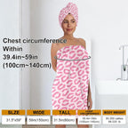 Pink Leopard Print Towel Wrap Skirt - Image 3