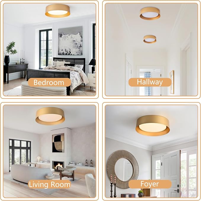 Bargeni Flush Mount Ceiling Light, 12.5 inch LED Ceiling Light Fixture - Image 6