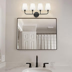 Bathroom Light Fixtures, 4 Light Matte Black Vanity Lights - Image 6