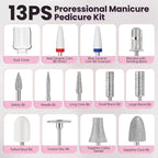 Electric Nail Drill, Cordless 2000 mAh Rechargeable Portable Nail File 12 in 1 - Image 5