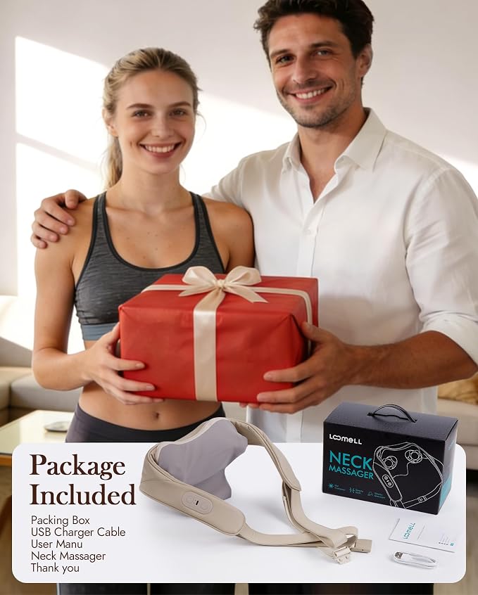 Neck Massager with Heat Cordless: Shiatsu Back Shoulder Massage Tools - Image 7